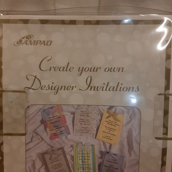 Balloons Printable 20 Designer Invitations Kit Overlays AMPAD 2 Packs of 10 NIP - Picture 4 of 8